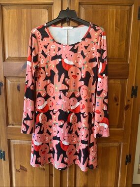 First Lady women’s Gingerbread Print dress XL